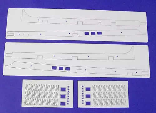 Seitenwände für Hochseeminensuchboot 40 M 1:50 